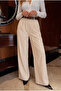 Belted Oversize Wide Leg Palazzo Fabric Trousers - 4