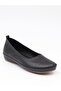 056 Black Genuine Soft Leather Anatomical Summer Women's Shoes - 6