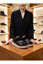 D26Ys 5140 Black Genuine Leather Velcro Women's Sandals - 3
