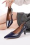 Senyo K50 Laci Patent Leather Print Heeled Women's Shoes