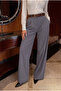 Belted Oversize Wide Leg Palazzo Fabric Trousers - 7