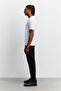 Men's Ecru Crew Neck Easy-Ironing Wrinkle-Resistant Regular Fit Knitwear T-Shirt A62Y5003 - 3