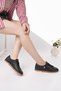 Modessa 160 Black Lace-Up Genuine Soft Leather Women's Shoes - 4