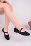 Ceylan 3170 Black Knitwear Stone Detailed Women's Ballerinas - 3