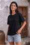 Women's Round Neck Relaxed Fit Short Sleeve Basic T-Shirt - 2