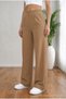 Women's Mink High Waist Loose Fit Lycra Wide Leg Palazzo Trousers - 3