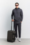 Men's Anthracite Hooded Easy-Iron Interlock Regular Fit Sweatshirt B001034 - 6