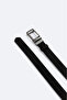 Men's Black Non-Hole Automatic Mechanism 100% Leather Belt B009305 - 3
