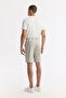 Men's Stone Waist Elastic Bi-Stretch Technical Fabric Relaxed Fit Shorts A51Y3712 - 3