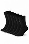 6-Piece Black Men's Business Bamboo Patterned Seamless Socks - Premium - 2