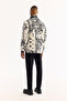 Men's White Mock Neck Windproof -4 Degree Resistant Plush Comfort Fit Coat A52Y6183 - 4