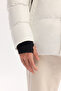 Men's White Hooded Water Repellent Windproof -10 Degree Resistant Shiny Puffer Regular Fit Ski - 7