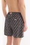 Men's Black Quick-Drying Printed Relaxed Fit Swim Shorts with Bag A61Y3828 - 6