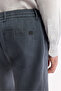 Men's Anthracite Elastic Waist 100% Linen Relaxed Fit Shorts B003732 - 5