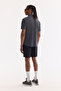 Men's Anthracite Classic Collar Easy-Iron Wrinkle-Resistant Technical Fabric Short Sleeve Comfort Fit Shirt A61Y21 - 4