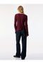 Bürümcük Fabric Asymmetrical Cut Buttoned Crew Neck Long Sleeve Cardigan - 4