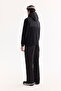 Men's Black Hooded Soft Touch Fleece Regular Fit Sweatshirt A52Y1268 - 5