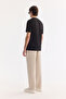 Men's Black Crew Neck Printed Viscose Blended Bi-Stretch Regular Fit T-Shirt A61Y1160 - 4