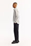 Men's Navy Blue Buttoned Collar Soft Touch Striped Comfort Fit Shirt A52Y2057 - 3