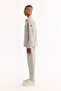 Men's Light Gray Classic Collar Cotton Comfort Fit Shirt Jacket A52Y2092 - 3