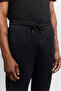 Men's Black Elastic Waistband, Side Pockets, Mesh Detail Technical Jogger A62Y3411 - 2