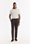 Men's Brown Side Elastic Tencel Blended Relaxed Fit Trousers A61Y3004