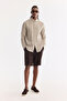 Men's Stone Button Collar 100% Linen Comfort Fit Shirt B002191 - 7