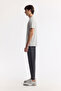 Men's Light Gray Crew Neck Printed Soft Touch Regular Fit T-Shirt A51Y1138 - 3