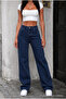 Women's High Waist Snow Wash Lycra Wide Leg Palazzo Jeans - 2