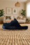Women's Black Teddy Bear Embroidered Plush Furry House Slippers 3 cm Byndi̇mjteddybear - 7