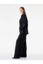 Lace Detailed Regular Waist Cotton Wide Leg Denim Trousers - Wide Leg Jeans - 3