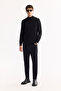 Men's Black Turtleneck Wool Blend Textured Knitwear Regular Fit Sweater A52Y5023 - 7