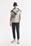 Men's Light Gray Crew Neck Printed Soft Touch Regular Fit T-Shirt A51Y1138 - 7