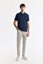 Men's Stone Classic Waist Soft Touch Cotton Slim Fit Pants B003038