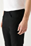 Men's Black 5-Pocket Stretch Canvas Slim Fit Trousers B003001 - 6