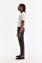 Men's Brown Side Elastic Tencel Blended Relaxed Fit Trousers A61Y3004 - 2
