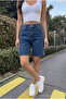 Women's High Waist Five-Pocket Denim Relaxed Fit Shorts