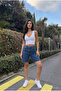 Women's High Waist Five-Pocket Denim Relaxed Fit Shorts - 2