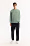 Men's Water Green Crew Neck Cotton Bi-Stretch Printed Regular Fit Sweatshirt A52Y1325 - 6