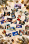 6-Piece Glitter Mixed Christmas Postcard Sets (Red House, Winter Streets, Snowman, and Winter Houses)