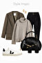 Black Gold Accessory and Eyelet Detail Women's Hand-Shoulder Bag Ref.672466 - 3