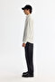 Men's White Bottom Britted Collar Striped Rayon Shirt A42Y2051 - 4