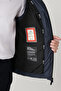 Men's Navy Blue Goose down Water Repellent and Windproof Hooded Vest A32Y6504 - 7