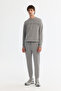 Men's Gray Elastic Waist Lace-Up Soft Touch Regular Fit Sweatpants A42Y3417