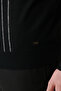 Men's Black Zippered Wool Striped Knitwear Sweater A32Y5094 - 3