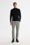 Men's Black Half Turtleneck Rayon Non-Pilling Regular Fit Knitwear Sweater A42Y5100 - 4