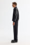 Men's Black Bomber Collar Suede Textured Comfort Fit Coat A42Y6028 - 5