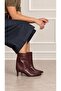 Monika Heeled Boots Genuine Leather Burgundy - 4