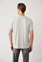 Men's Gray Crew Neck Printed Soft Touch Regular Fit T-Shirt A41Y1136 - 4