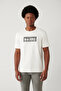 Men's White Soft Touch Hologram Printed Crew Neck Regular Fit T-Shirt A41Y1335 - 3